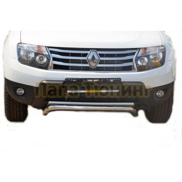 Защита переднего бампера шпонка d53 для Renault Duster 2011-2015