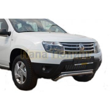 Защита переднего бампера шпонка d53 для Renault Duster 2011-2015