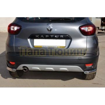 Защита заднего бампера угловая d53 для Renault Kaptur 2016-2020
