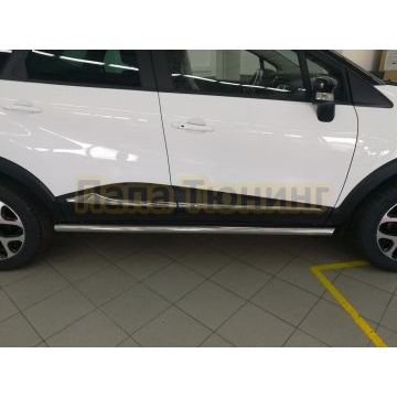 Защита штатного порога d60 для Renault Kaptur 2017-2020