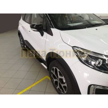 Порог труба с проступью d76 для Renault Kaptur 2016-2020