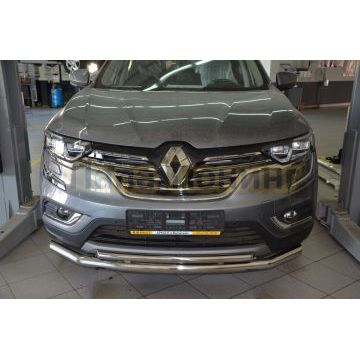 Защита переднего бампера двойная d60/42 для Renault Koleos 2017- Защита переднего бампера двойная d60/42 для Renault Koleos 2017-