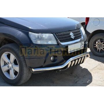 Защита переднего бампера волна+акула d53/42 для Suzuki Grand Vitara 2005-2012