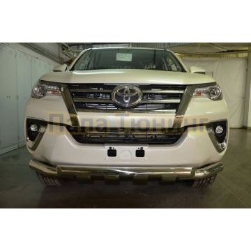 Защита переднего бампера (G) d76 для Toyota Fortuner 2017-
