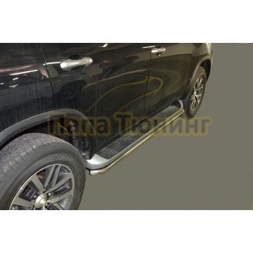 Защита штатного порога d42 для Toyota Fortuner 2017-