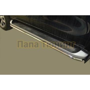 Защита штатного порога d42 для Toyota Fortuner 2017-