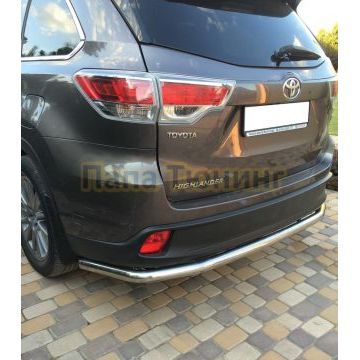 Защита заднего бампера угловая большая d60 для Toyota Highlander 2017-2020 Защита заднего бампера угловая большая d60 для Toyota Highlander 2017-2020