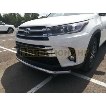 Защита переднего бампера d60 для Toyota Highlander 2017-2020