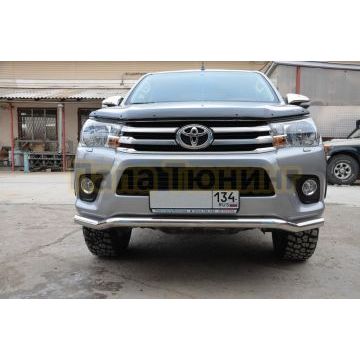 Защита переднего бампера волна d60 для Toyota Hilux 2015-2018