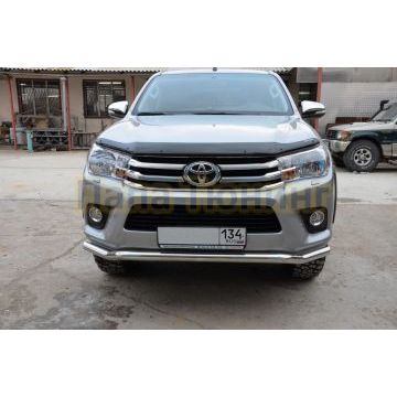 Защита переднего бампера волна d60 для Toyota Hilux 2015-2018