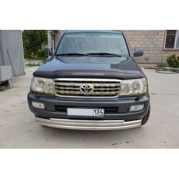 Защита переднего бампера тройная d60/60/42 для Toyota Land Cruiser 100 1998-2007