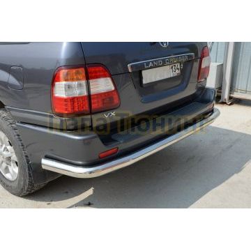 Защита заднего бампера угловая d76 для Toyota Land Cruiser 100 1998-2007