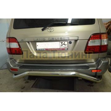 Защита заднего бампера волна d76 для Toyota Land Cruiser 100 1998-2007