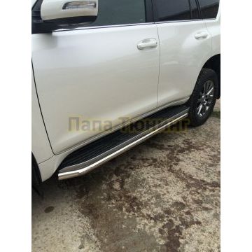 Защита штатного порога d60 для Toyota Land Cruiser Prado 150 2009-2013