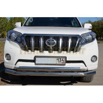 Защита переднего бампера двойная d76/75х42 для Toyota Land Cruiser Prado 150 2013-2017