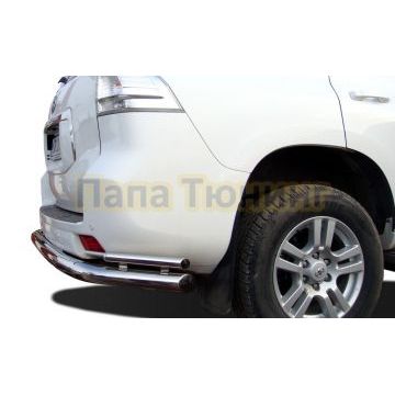 Защита заднего бампера угловая большая d76/42 для Toyota Land Cruiser Prado 150 2013-2017