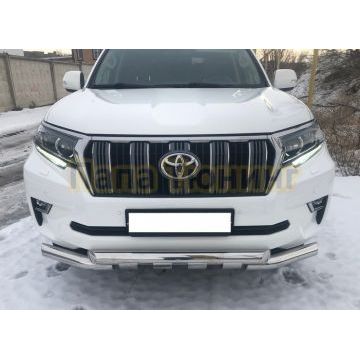 Защита переднего бампера (G) d76 для Toyota Land Cruiser Prado 150 2017-