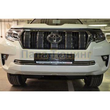 Решетка передняя d16 для Toyota Land Cruiser Prado 150 2017-