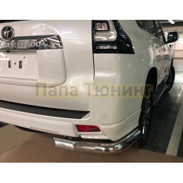 Защита заднего бампера угловая d76 для Toyota Land Cruiser Prado 150 Style 2019-