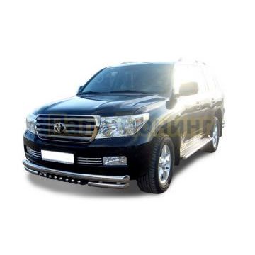 Защита переднего бампера тройная с защитой акула d76/60/42 для Toyota Land Cruiser 200 2007-2011 Защита переднего бампера тройная с защитой акула d76/60/42 для Toyota Land Cruiser 200 2007-2011