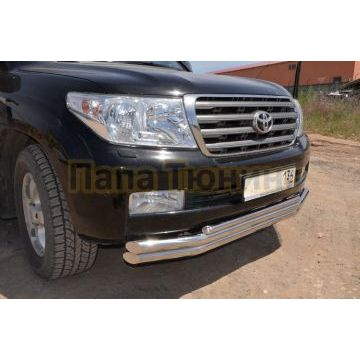 Защита переднего бампера тройная d60/60/42 для Toyota Land Cruiser 200 2007-2011