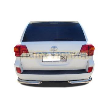 Защита заднего бампера угловая d76 для Toyota Land Cruiser 200 2012-2015