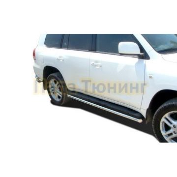 Защита штатного порога d42 для Toyota Land Cruiser 200 2007-2012 Защита штатного порога d42 для Toyota Land Cruiser 200 2007-2012