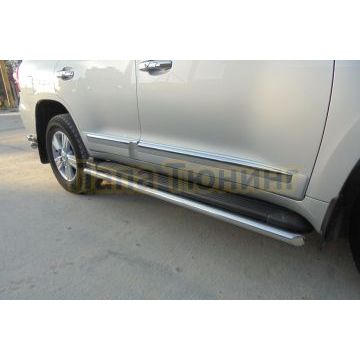 Защита штатного порога d60 для Toyota Land Cruiser 200 2007-2012