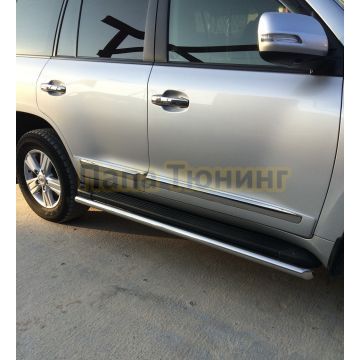 Защита штатного порога d60 для Toyota Land Cruiser 200 2007-2012