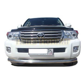 Защита переднего бампера с гибами d76 для Toyota Land Cruiser 200 2012-2015