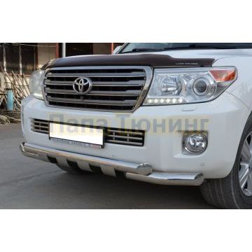 Защита переднего бампера (G) d76 для Toyota Land Cruiser 200 2012-2015