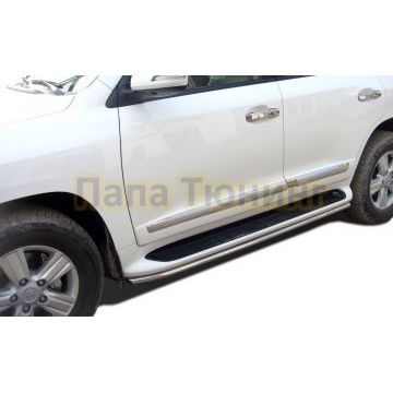 Защита штатного порога под порог d42 для Toyota Land Cruiser 200 TRD 2019-