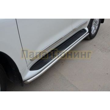 Защита штатного порога сбоку d42 для Toyota Land Cruiser 200 TRD 2019-