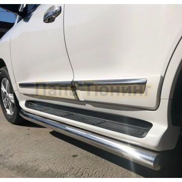 Защита штатного порога d76 для Toyota Land Cruiser 200 TRD 2019-