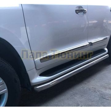 Защита штатного порога d76 для Toyota Land Cruiser 200 TRD 2019-