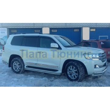 Защита штатного порога d53 для Toyota Land Cruiser 200 2015-2018