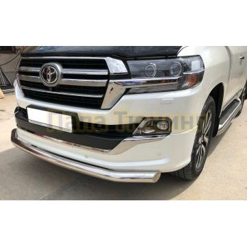 Защита переднего бампера d76 для Toyota Land Cruiser 200 Executive Lounge 2018-