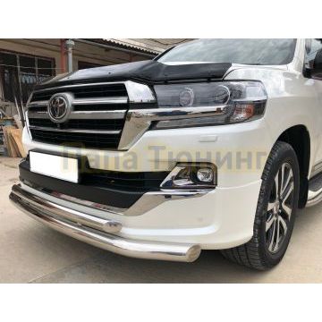 Защита переднего бампера двойная d76/60 для Toyota Land Cruiser 200 Executive Lounge 2018-