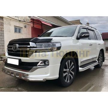 Защита переднего бампера с перемычками d60/60 для Toyota Land Cruiser 200 Executive Lounge 2018-