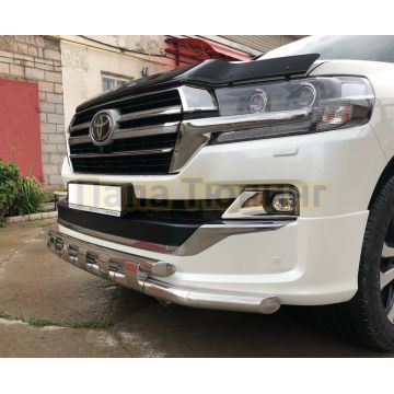 Защита переднего бампера с перемычками d60/60 для Toyota Land Cruiser 200 Executive Lounge 2018-