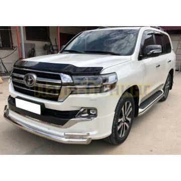 Защита переднего бампера двойная d76/42 для Toyota Land Cruiser 200 Executive Lounge 2018-