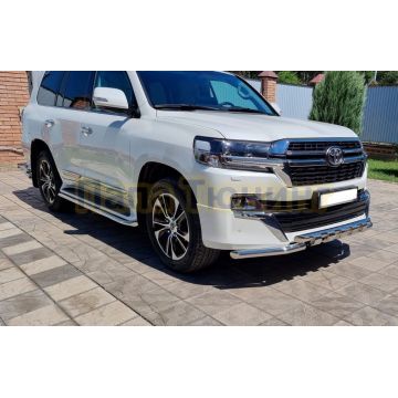 Защита штатного порога сбоку d42 для Toyota Land Cruiser 200 Executive Lounge 2018-