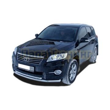 Защита переднего бампера двойная d60/42 для Toyota RAV4 2010-2012