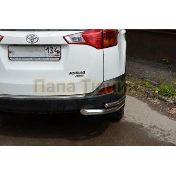 Защита заднего бампера угловая d60/42 для Toyota RAV4 2013-2015