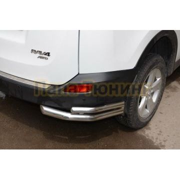 Защита заднего бампера угловая d60/42 для Toyota RAV4 2013-2015