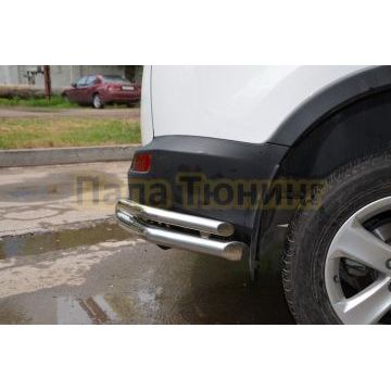 Защита заднего бампера угловая d60/42 для Toyota RAV4 2013-2015