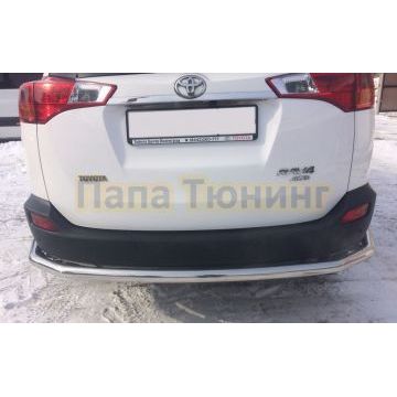 Защита заднего бампера угловая большая d60 для Toyota RAV4 2015-2019