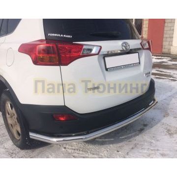 Защита заднего бампера угловая большая d60 для Toyota RAV4 2015-2019