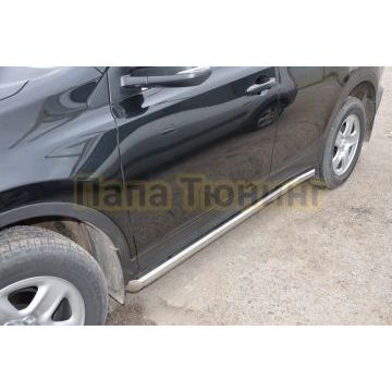 Защита штатного порога d60 для Toyota RAV4 2015-2019