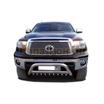 Защита переднего бампера скоба низкая+акула d76/60/42 для Toyota Tundra 2007-